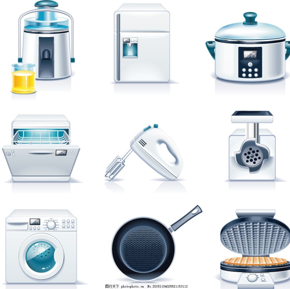 家用電器圖標矢量素材